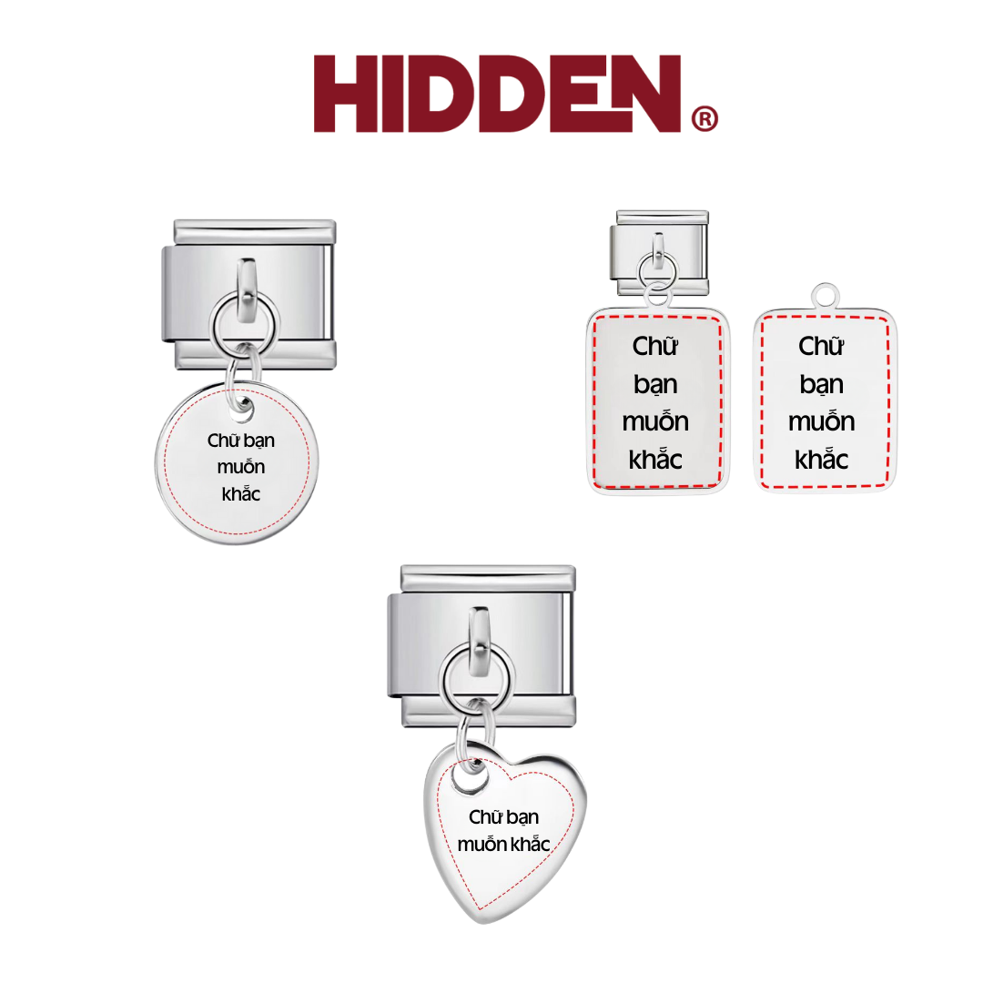 ORDER| Charm lủng lẳng khắc chữ [Custom]