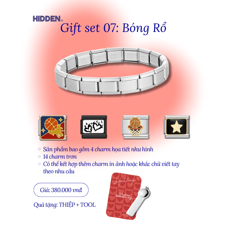Bundle vòng tay gift set 07: Bóng Rổ