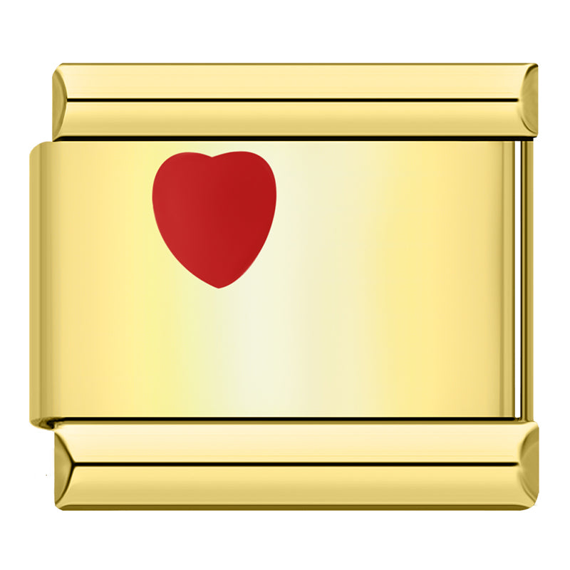 Pack charm trơn trái tim  [2 màu bạc/gold]