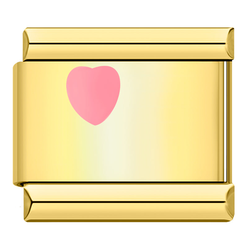 Pack charm trơn trái tim  [2 màu bạc/gold]