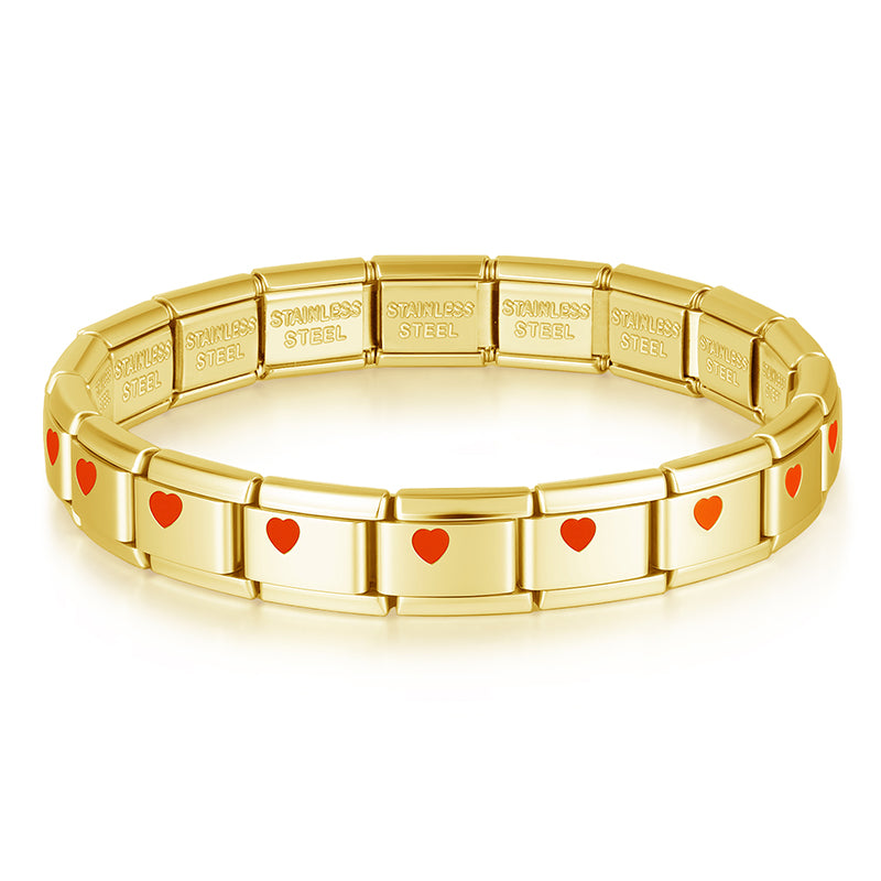 Pack charm trơn trái tim  [2 màu bạc/gold]