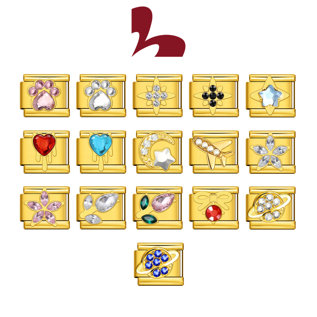 Pack Charm Gems Vàng 5