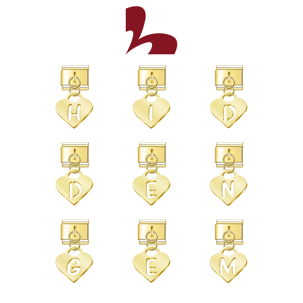Charm Chữ Lủng Lẳng Vàng