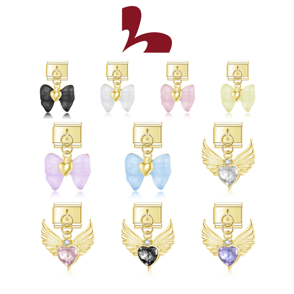 Charm Lủng Lẳng Nơ & Trái Tim