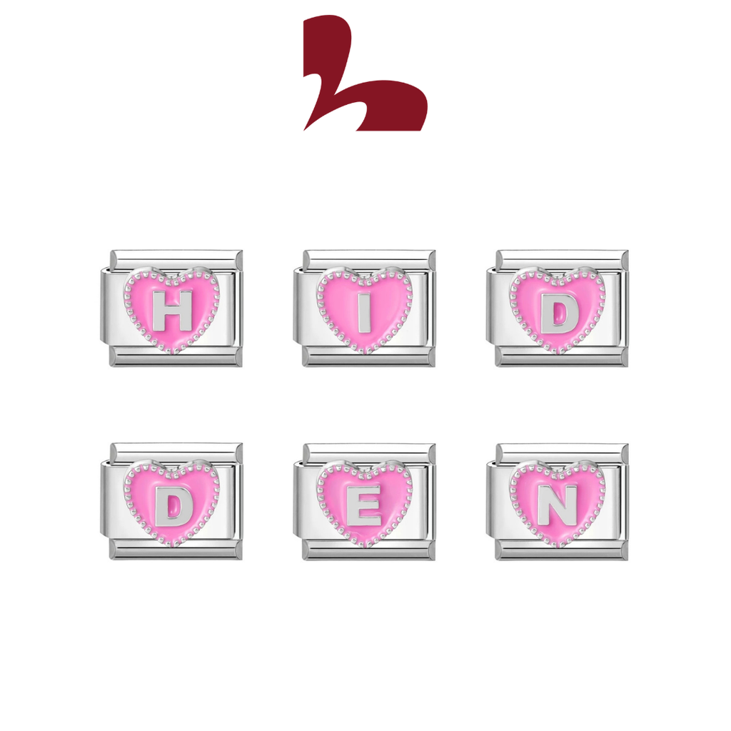 Charm Chữ Hồng Pack 2